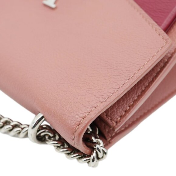 Louis Vuitton  Mylockme Leather Chain Crossbody Bag Pink - Picture 6 of 13